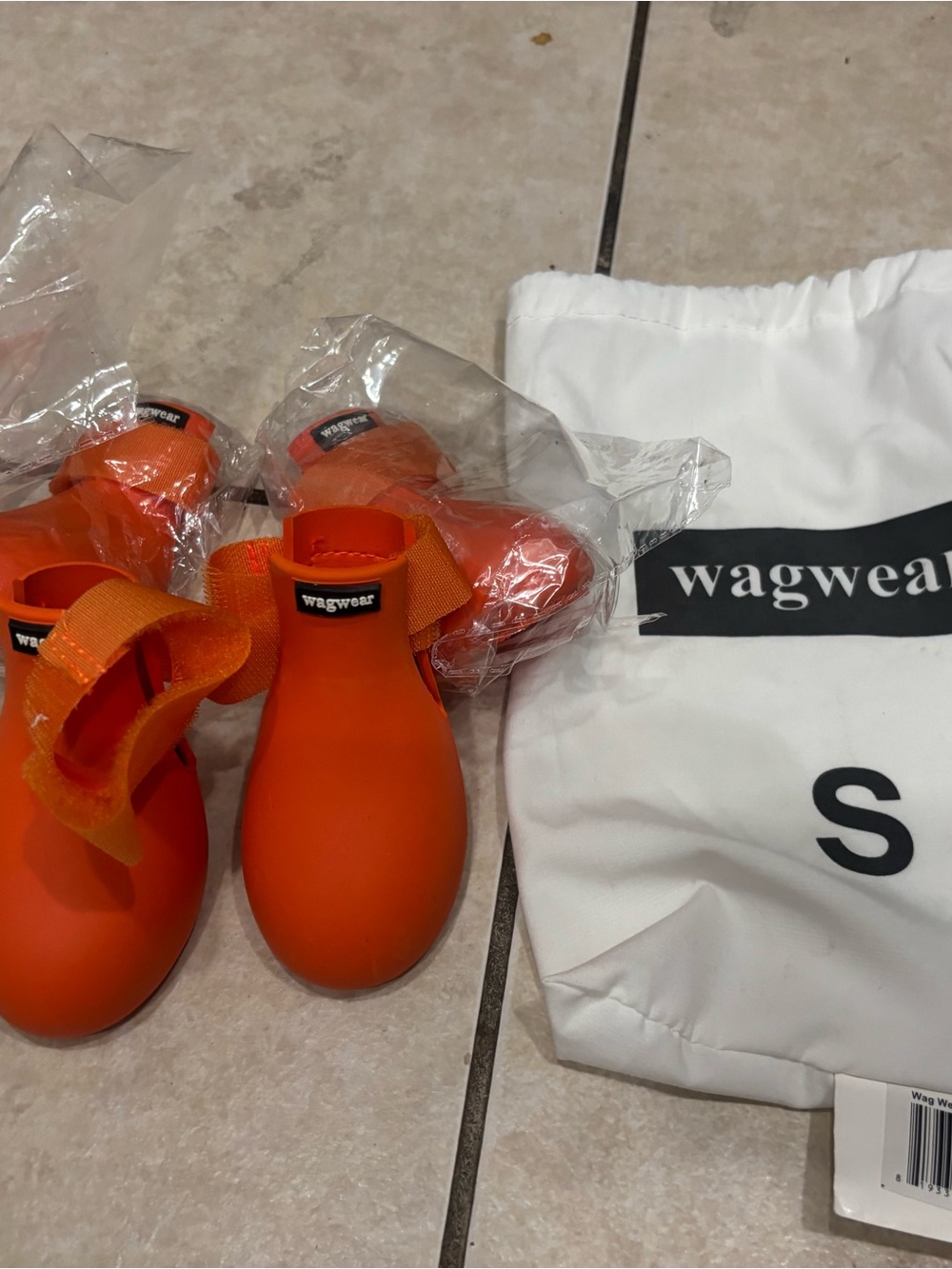 Wagwear Orange Waterproof Dog Boots - Small